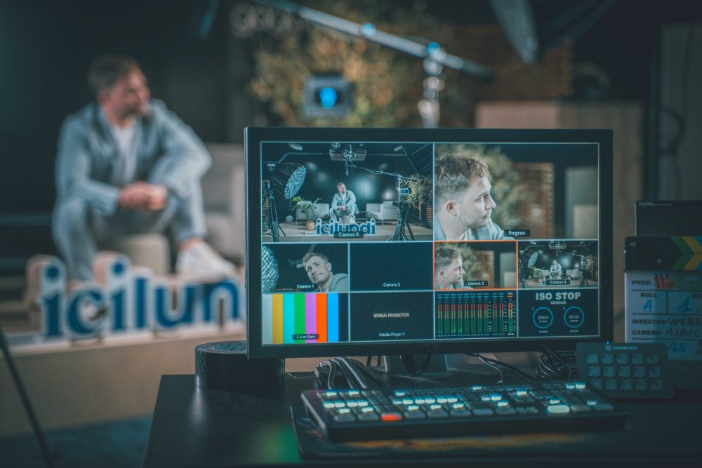 Multiview and control surface on a production desk