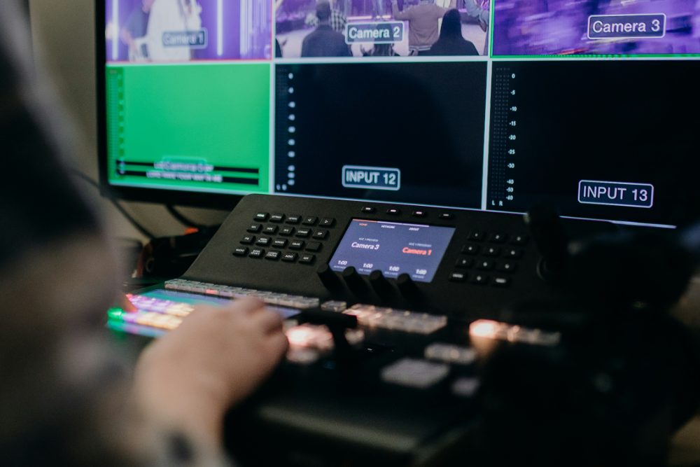 Control panel driving a multiview of cameras